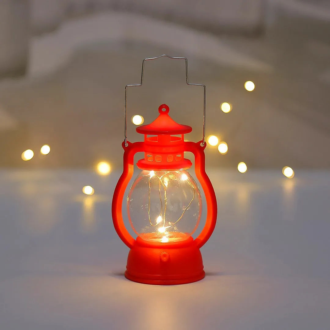 Candle Holders lantern for Table Retro Flameless Kerosene Lamp Desktop Candlestick Chandelier Christmas New Year Night Light