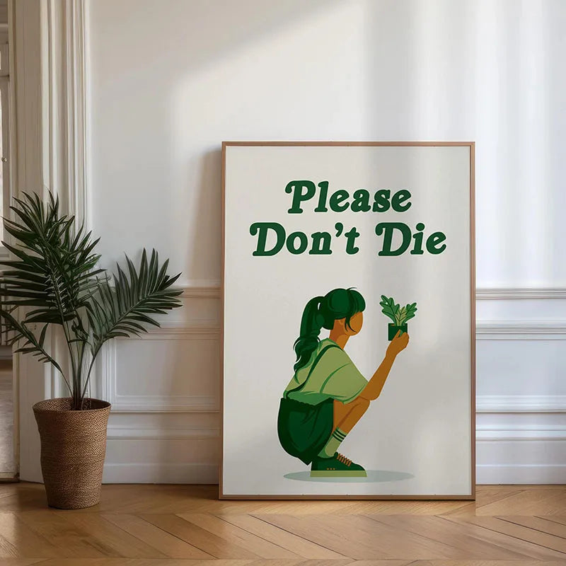 Green Botanical Leaves Canvas Wall Art Houseplants Nature Indoor Home Decor Calming Foliage And Plant Interior Poster