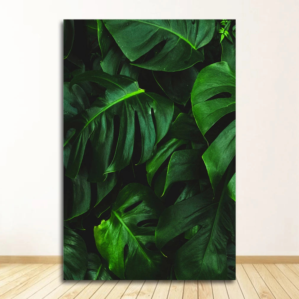Posters And Prints Wall Pictures For Living Room Decor Green Forest Leaves Fog Mountain Quotes Art Canvas Painting Nordic