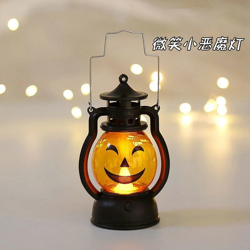 Candle Holders lantern for Table Retro Flameless Kerosene Lamp Desktop Candlestick Chandelier Christmas New Year Night Light